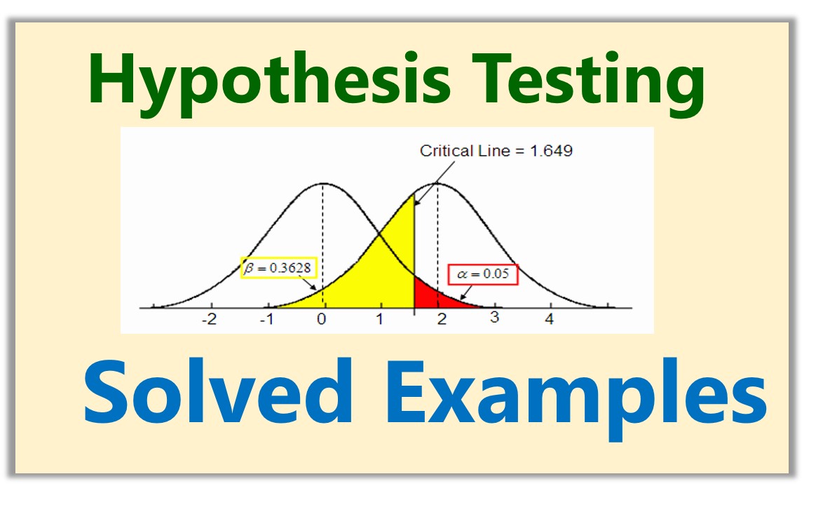 Hypothesis Testing Solved Examples(Questions and Solutions